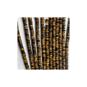 Oeil de tigre rose naturel pierre Heishi à facettes vente en gros taille personnalisée forme de niveau 14 pouces brin Premium pour la fabrication de bijoux - Product Image 2