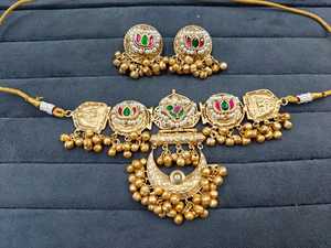 Collar Jadau Kashmir para Mujer, Joyería Nupcial India, Collar Tradicional Polki Kundan, Collar de Moda - Product Image 5