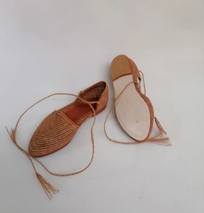 Natural Raffia Sandals, Raffia <b>Shoes</b> for Women, Handmade Raffia Mules Comfortable Handmade Raffia , Gift Idea - Product Image 2