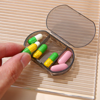 6*4*1.3cm boîte à pilules à 3 grilles avec couvercle rabattable distributeur de vitamines bricolage perle bijoux cosmétiques casque stockage tri boîtes de rangement