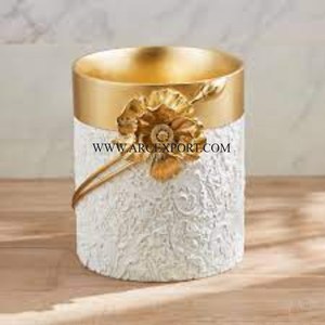 Metal Gold Polished Decorative Home Corner <b>Dust</b> <b>Bin</b> Hot Selling Personalized Use Luxury Waste <b>Bin</b> Custom Shape and Size Garbage - Product Image 3