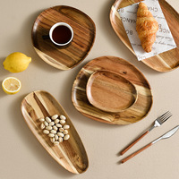 Hete Aanbieding! Op Voorraad: Acacia Houten Schaal, Houten Serveerblad, Op Maat Gemaakt Keuken Charcuterie Kaas Sushi Fruit Dessert Snack Borden Plank