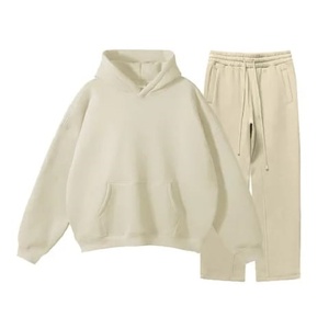 Conjunto de chándal desgastado de algodón 100% de peso pesado Unisex, chándal transpirable de secado rápido de alta calidad, estampado de invierno - Product Image 5