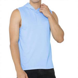 Débardeur côtelé 100 % coton respirant et à séchage rapide, anti-boulochage, écologique, personnalisable avec logo sur le devant, pour homme, idéal pour la gym - Product Image 1