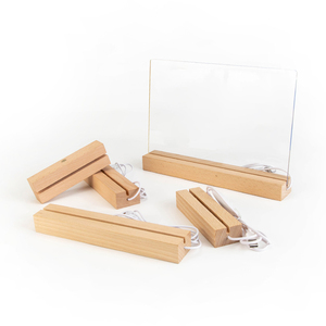 Đơn giản Ins sạc hình chữ nhật bằng gỗ cơ sở thẻ cố định máy tính để bàn sáng tạo bưu thiếp ảnh tin nhắn Clip bằng gỗ khe kệ - Product Image 1