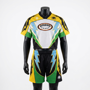 Women Green <b>Mesh</b> Crop Jersey And Shorts <b>Set</b> Breathable Polyester Panel Design Heat Transfer CustomLogo Women's <b>Sets</b> Women's <b>Sets</b> - Product Image 4