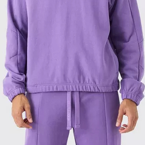 เสื้อฮู้ดสวมหัวผ้าฝ้ายโอเวอร์ไซส์สำหรับผู้ชายเสื้อกันหนาวมีฮู้ดแบบสวมหัวมี100% โลโก้ออกแบบได้ตามต้องการ - Product Image 4