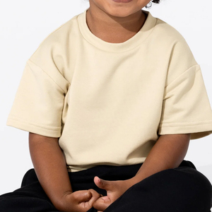 Bambou Terry Enfants Surdimensionné 100% Coton T-Shirt Hommes Coupe Ample Imprimé Jersey À Manches Courtes D'été T-shirt pour Garçons - Product Image 4