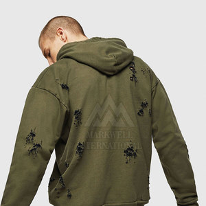 Nouveauté légère, sweats à capuche pour hommes, effet usé, fabriqués en usine, 100% coton, respirants, sweats à capuche pour hommes, effet usé, en vente - Product Image 4