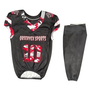 Ensemble d'uniformes de football américain pour hommes, fabriqués par un fabricant professionnel, uniformes de football américain confortables et respirants - Product Image 2