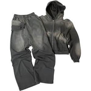 Chándal Sun Faded de Primera Calidad con Aspecto Vintage, Corte Holgado, Tela Suave, Ropa Urbana Moderna - Product Image 6