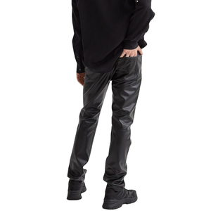 Pantalones de Cuero Ajustados de Moda para Hombre, Pantalones de Cuero Genuino de Alta Calidad, Pantalones de Piel de Oveja con el Mejor Precio, OEM ODM - Product Image 5