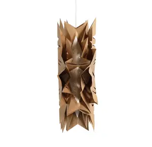 Handgefertigter Papier-Stern ausgehöhlt Papier-Schneeflocken-Dekoration hängendes Handwerk-Papier Origami-Rosette Hintergrund-Dekoration