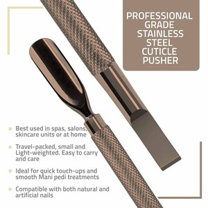 Empujadores de cutículas de acero inoxidable con revestimiento de titanio para manicura - Product Image 5