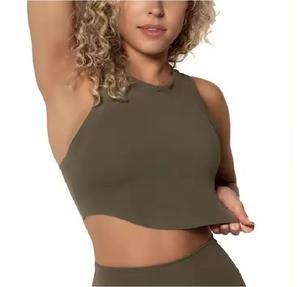 Vente en gros de débardeur en jersey écologique à séchage rapide grande taille pour femmes, vêtements de yoga respirants, logo personnalisé, conception imprimée de paillettes perlées - Product Image 1