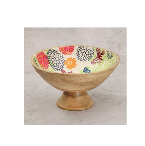 Bol en bois et imprimé pour pièce de design unique avec ustensiles de cuisine et dessus de table de restaurant décoratif et de grande taille - Product Image 1