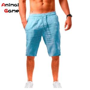 Pantalones cortos informales de algodón de alta calidad para hombre, pantalones cortos de moda ecológicos con bolsillos laterales y cremallera, pantalones cortos para correr al aire libre, servicio OEM - Product Image 2