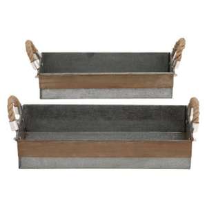 Plateau de service en métal galvanisé fait à la main Design attrayant avec forme et taille personnalisées pour la cuisine et la maison - Product Image 2