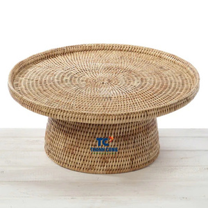 Soporte de pastel de ratán redondo hecho a mano de aspecto elegante de alta calidad de diseño caliente de Vietnam al por mayor - Product Image 3