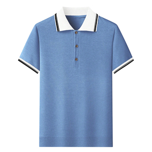 เสื้อกอล์ฟแขนสั้นสำหรับผู้ชายเสื้อโปโลลำลองพิมพ์ลายระบายอากาศฤดูร้อนออกแบบได้ตามต้องการ - Product Image 2