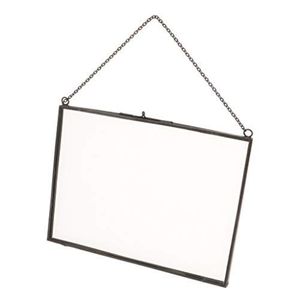 Cadre photo flottant vintage en métal doré avec fleurs pressées sous verre |   Vitrine suspendue pour herbarium, idéale pour la décoration de mariage et l'art mural - Product Image 5
