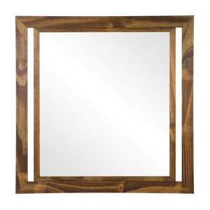 Cadre de miroir en bois Dernière conception Fabrication Inde Standard Décoration de la maison et décoration murale avec couleur et forme naturelles en bois - Product Image 4