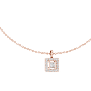 Collier en diamant rond et taille princesse cultivé en laboratoire ou naturel Design personnalisé IGI GIA certifié cadeau de bijoux de mariée de luxe - Product Image 3