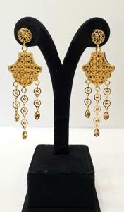 Nouveau à la mode 24KT plaqué or femmes pendentif collier ensemble Style arabe bijoux fins pour les mariages et les fêtes - Product Image 3