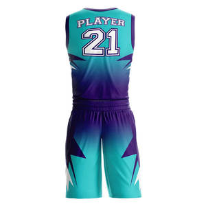 Uniformes de baloncesto de calidad superior al por mayor diseño personalizado ropa deportiva impresa secado rápido transpirable 100% poliéster personalizado - Product Image 3