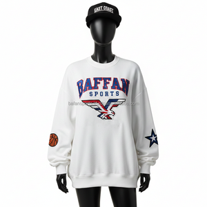 Women Oversize <b>Sweatshirt</b> Premium Fleece Fabric GSM <b>White</b> Color Embroidered Custom Logo Casual Wear Women breathable <b>Sweatshirts</b> - Product Image 6