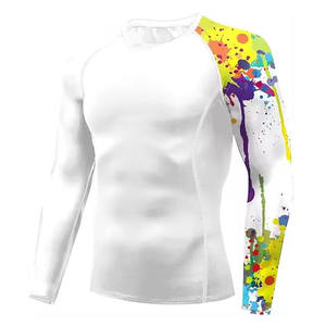 Rashguard de Jiu Jitsu personnalisé 2026, manches longues, MMA, BJJ, compression, logo de surf, prix de gros, hommes - Product Image 4