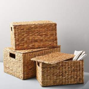 Caja de almacenamiento de jacinto de agua tejida 40x40x20cm hecha a mano por Ratu Hyacinth Quality manufacturing from Indonesia - Product Image 3