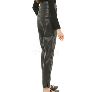 2024 Fashionable <b>High</b> Quality Women's Pure Solid Color Breathable <b>Leather</b> <b>Leggings</b> Winter Casual Flat Front <b>High</b> <b>Waist</b> Custom - Product Image 6