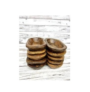 Productos Indios, Cuenco para Velas de Madera 100% Natural, Forma Rectangular, Cuenco para Frutas de Madera 100% Hecho a Mano, Diseño Moderno, Gran Venta - Product Image 1