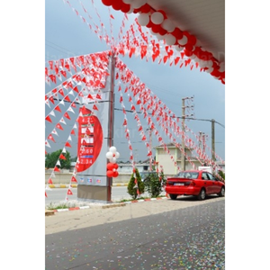 Vinyl Decorative Pennant Car <b>Flag</b> 25m Plastic Silk Material Digital Printing Automotive Insurance Education Travel Agency Use - Product Image 2