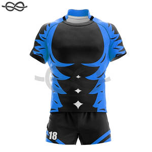 Uniforme de rugby sportif en polyester à sublimation complète nouveau style de maillot avec short pour équipes de rugby - Product Image 3