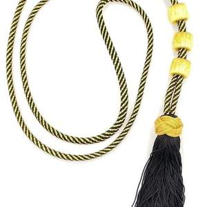 High Quality Coloful <strong>Tassels</strong> Custom <strong>Multi</strong> <strong>Colors</strong> Low MOQ <strong>Fringe</strong> 3 Different <strong>Colors</strong> <strong>Tassels</strong> With Gold - Product Image 2