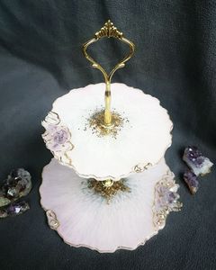 DIY ถาดผลไม้รูปทรงกลม3ชั้นแบบทำมือถาดชาแม่พิมพ์ซิลิโคนสำหรับเรซินอาร์ตโดยใช้หน้าจอที่เกี่ยวข้อง - Product Image 1