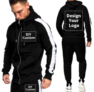 ชุดวอร์มผ้าฝ้าย100% สำหรับผู้ชายชุดวิ่งออกกำลังกายโลโก้ของคุณเอง - Product Image 1