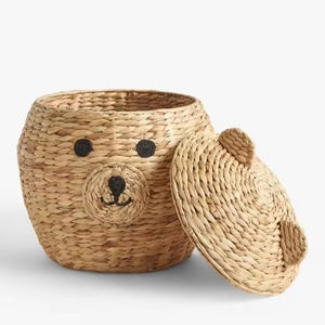 ตะกร้าเก็บของทำจากผักตบชวา งานแฮนด์เมด ขายส่ง เป็นมิตรกับสิ่งแวดล้อม ผลิตในเวียดนาม - Product Image 2