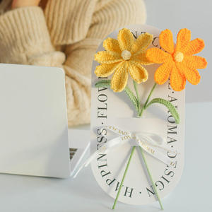Hand-Woven Knitted Finished Mixed Bouquet Graduation Gift for Valentine's Day Foreign Trade Wholesale Crochet Flowers for Dec - Product Image 5