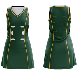 High Quality Custom Design Women Netball Uniforms Team Comfortable Sportswear Breathable 100% Polyester Solid Pattern - Product Image 1