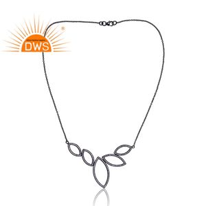 Meilleure vente pendentif en pierre précieuse Cz naturelle plaquée rhodium noir argent fabricant de bijoux de conception personnalisée - Product Image 1