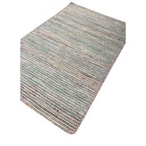 Alfombra Abrash 3D a Rayas Roja y Naranja, Tejido Plano de Lana y Viscosa para el Hogar, Rectangular, para Habitación y Sala de Estar, para Adolescentes - ADWL-1307 - Product Image 2
