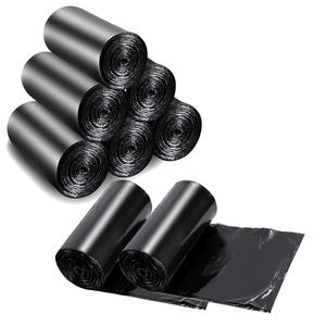 Bolsa de basura de plástico de rollos negros biodegradables de grado supermercado con materiales reciclados - Product Image 1