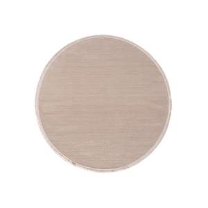Alfombra redonda tejida moderna de poliéster duradero Comfort Leo 2973 Juego de alfombras con flecos rectos Color crema hecho a máquina - Product Image 1