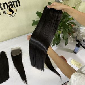 Extensiones de cabello humano liso, mechones de Color Natural, calidad superior, 100% cutículas - Product Image 6