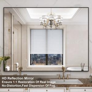 Modern Minimalist Square Gold Metal Iron Frame Oversized <b>Wall</b> <b>Mirror</b> <b>Art</b> Deco Wedding Home Decor Eco-Friendly Durable - Product Image 2