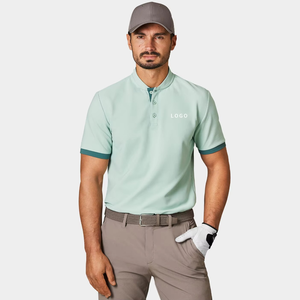 Custom Embroidered Polo Golf <b>Shirt</b> Polyester Spandex Performance Custom Sublimation Quick Dry <b>Collarless</b> Golf <b>Shirt</b> for <b>Men</b> 2025 - Product Image 4