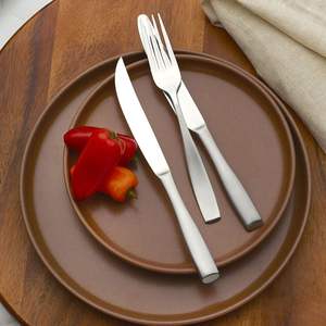 Juego de cubiertos de plata de primera calidad, juego de cubiertos de acero inoxidable, colección de utensilios de comedor, diseño elegante y duradero para el hogar - Product Image 1